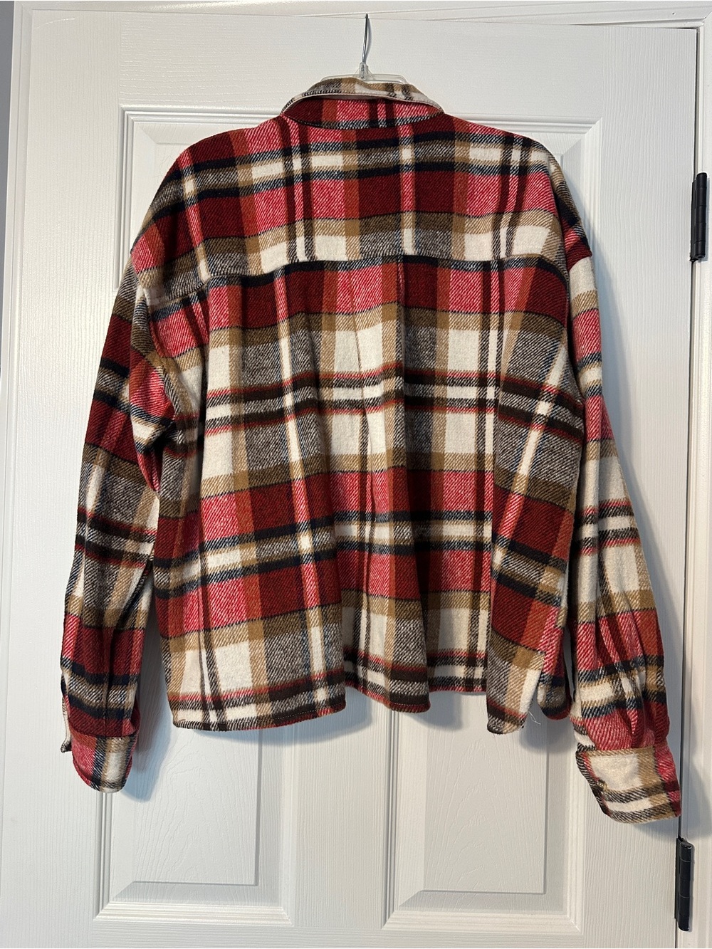 LAWLESS Red Plaid Button-Front Shacket - Picture 7 of 7